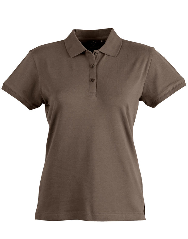 ladies cotton stretch polo
