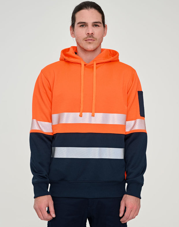 Hi-Vis Two Tone Safety Hoodie With Segmented Tapes