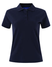 ladies cotton stretch polo