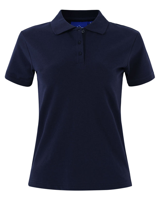 ladies cotton stretch polo