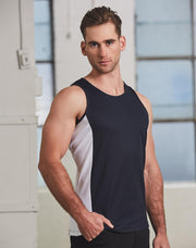 Men's Truedry Contrast Mesh Singlet