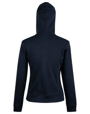 Ladies' Full Zip Contrast Fleece Hoodie