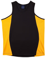 Men's cooldry contrast mesh singlet