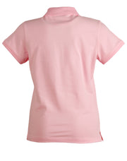 ladies cotton stretch polo