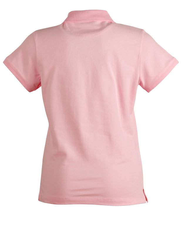 ladies cotton stretch polo