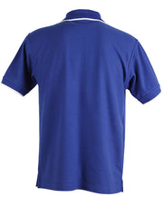 Mens S/L pique polo contrast