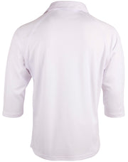 Mens 3/4 sleeve cricket polo