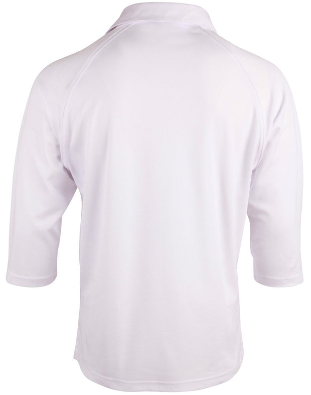 Mens 3/4 sleeve cricket polo