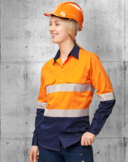 Hi-Vis Cool-Breeze Safety L/S Shirt (Segmented Tape)