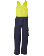 Hi-His Two Tone Men's Cotton Drill Action Back Overall-Regular