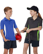 Kids' Cooldry S/S Contrast Interlock Polo