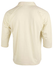 Mens 3/4 sleeve cricket polo