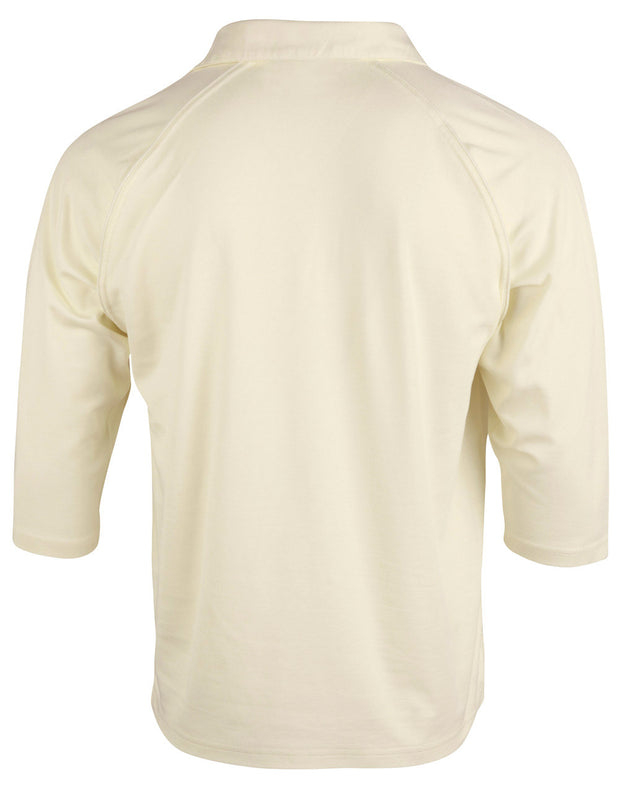 Mens 3/4 sleeve cricket polo