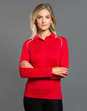 Ladies' cooldry raglan L/S polo