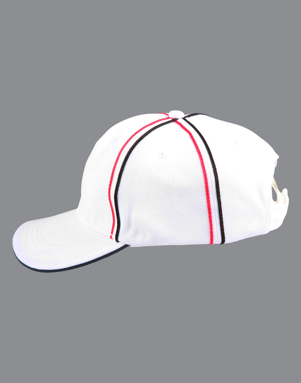 Tri-color pique mesh structured cap