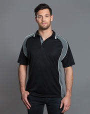 mens mini waffle coold polo