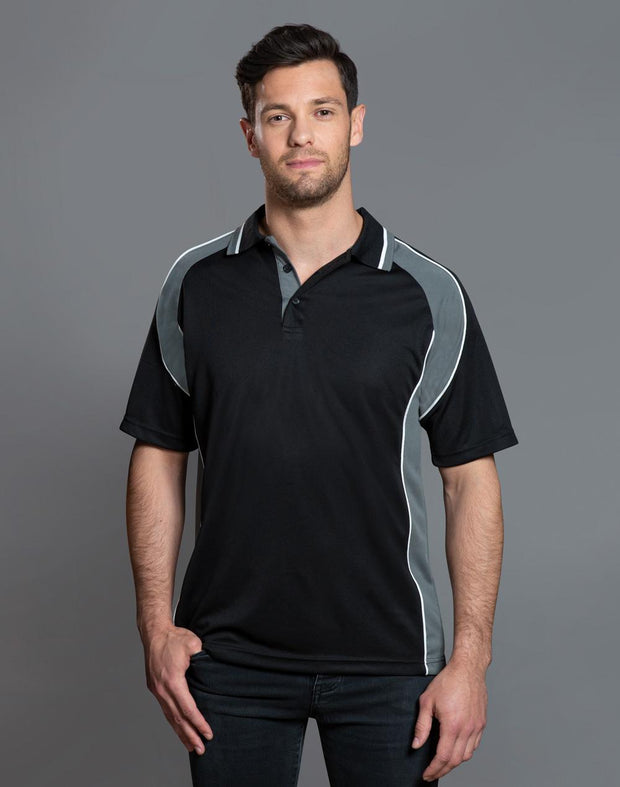 mens mini waffle coold polo