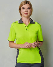 Hi-Vis Bamboo Charcoal Vented S/S Polo