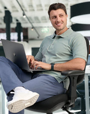 Men's cotton stretch polo