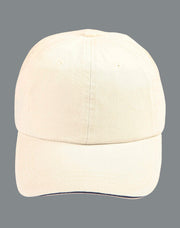 Washed polo cotton unstructured cap sandwich cap