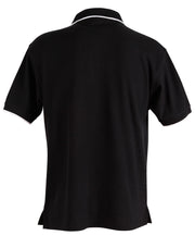 Mens S/L pique polo contrast