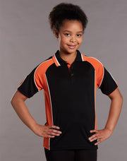 Kid's Cooldry Contrast Polo With Sleeve Panel