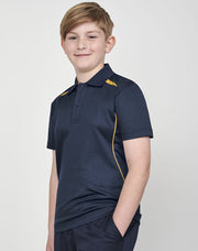 Kids' Sustainable Poly/Cotton Contrast S/S Polo