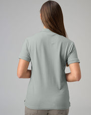 ladies cotton stretch polo