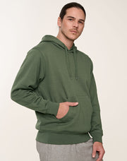 Adult's Close Front Contrast Fleecy Hoodie