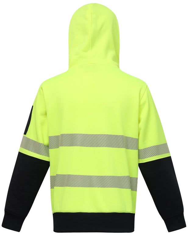 Hi-Vis Two Tone Safety Hoodie With Segmented Tapes