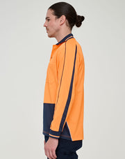 Hi-Vis Sustainable Cool-Breeze Truedry Safety L/S Polo