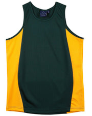 Men's cooldry contrast mesh singlet