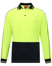Hi-Vis Sustainable Cool-Breeze Truedry Safety L/S Polo