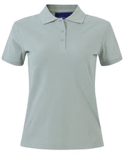 ladies cotton stretch polo