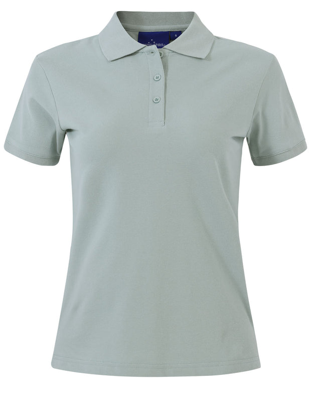 ladies cotton stretch polo