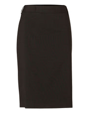 Women's Mid Length Lined Pencil Skirt in Wool Stretch