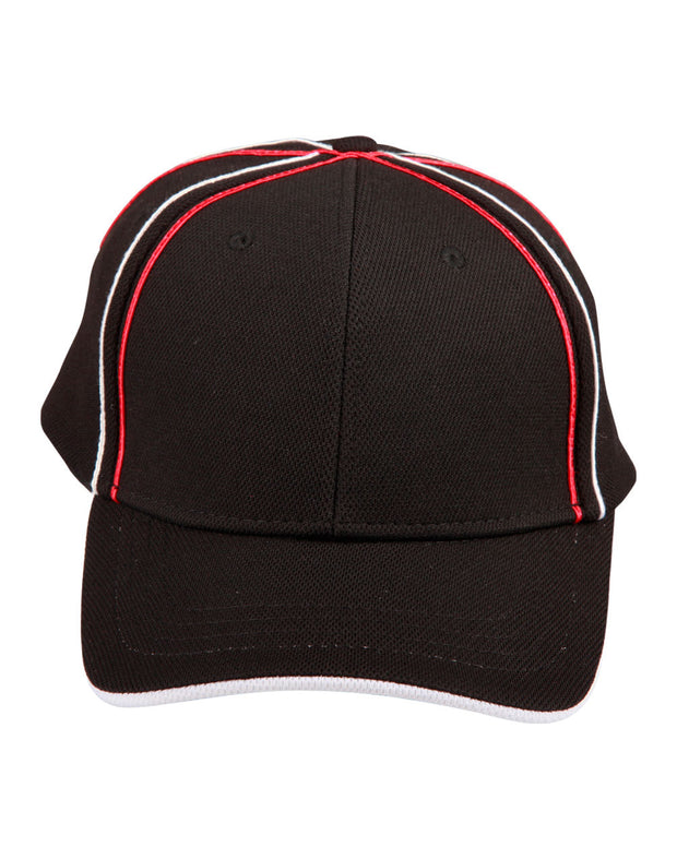 Tri-color pique mesh structured cap