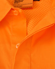 Hi Vis Cool-Breeze Closed Front L/S Shirt (Perforated Tape)