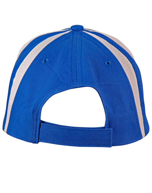 Brushed cotton twill baseball cap "X" contrast