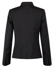 Ladies' Wool Blend Stretch Reverse Lapel Jacket