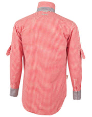 Men's Gingham Check Roll-up L/S Shirt