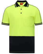 Hi-Vis Sustainable Cool-Breeze Truedry Safety S/S Polo