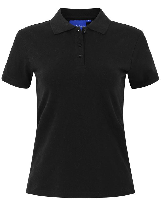 ladies cotton stretch polo
