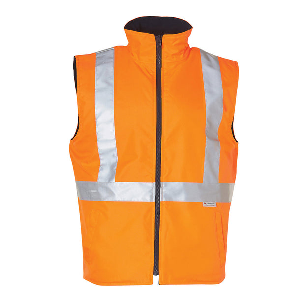 HI-VIS REVERSIBLE SAFETY VEST WITH 3M TAPES